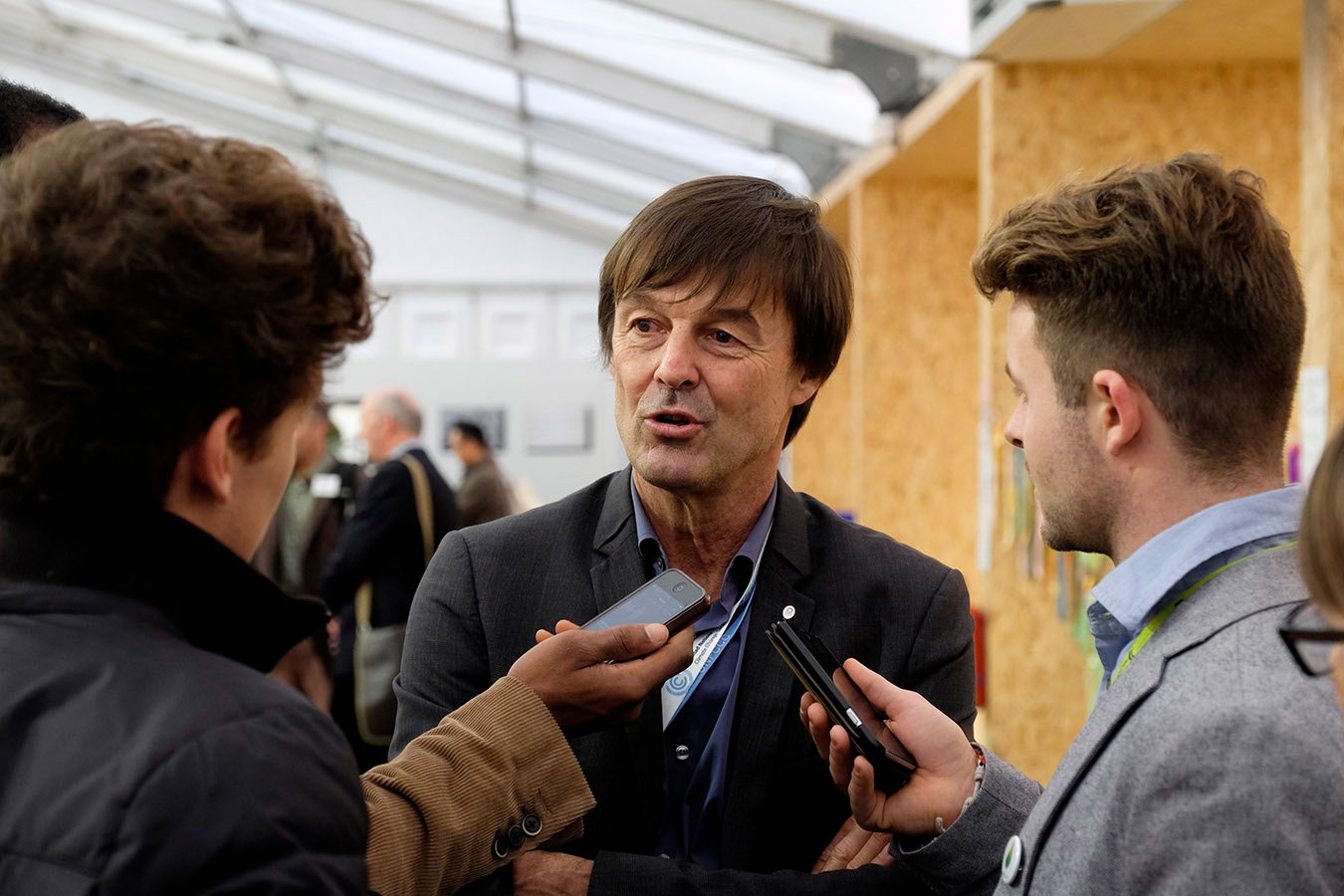 Nicolas Hulot dans les espaces Générations climat