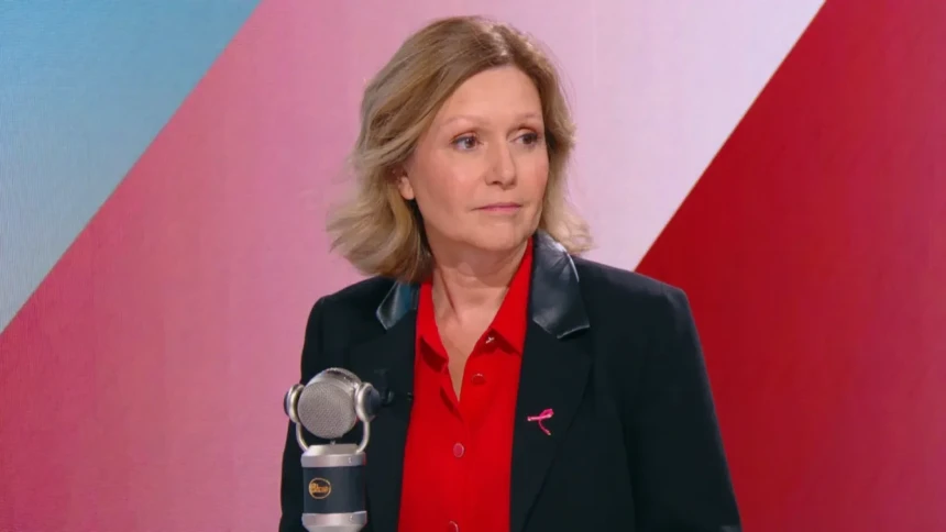 La presidente de l assemblee nationale yael braun pivet le 1er octobre 2025 sur bfmtv rmc