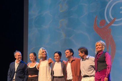 L’équipe de «Paolo» a rejoint Antonia de Rendinger, Sophie Révil et Clémentine Célarié pour lancer le festival.