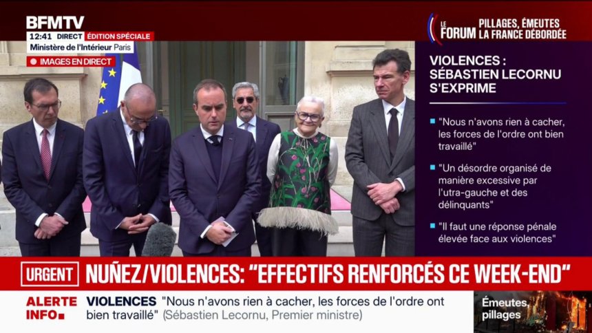 Les chaînes d’info (ici BFMTV) ont retransmis en direct la conférence de presse de Sébastien Lecornu avant de débattre d