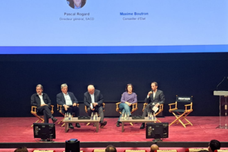 «Du GATT à l’Unesco» a réuni Chris Marcich, Pascal Rogard, Jacques Toubon, Marie-Laurence Rincé et Maxime Boutron.